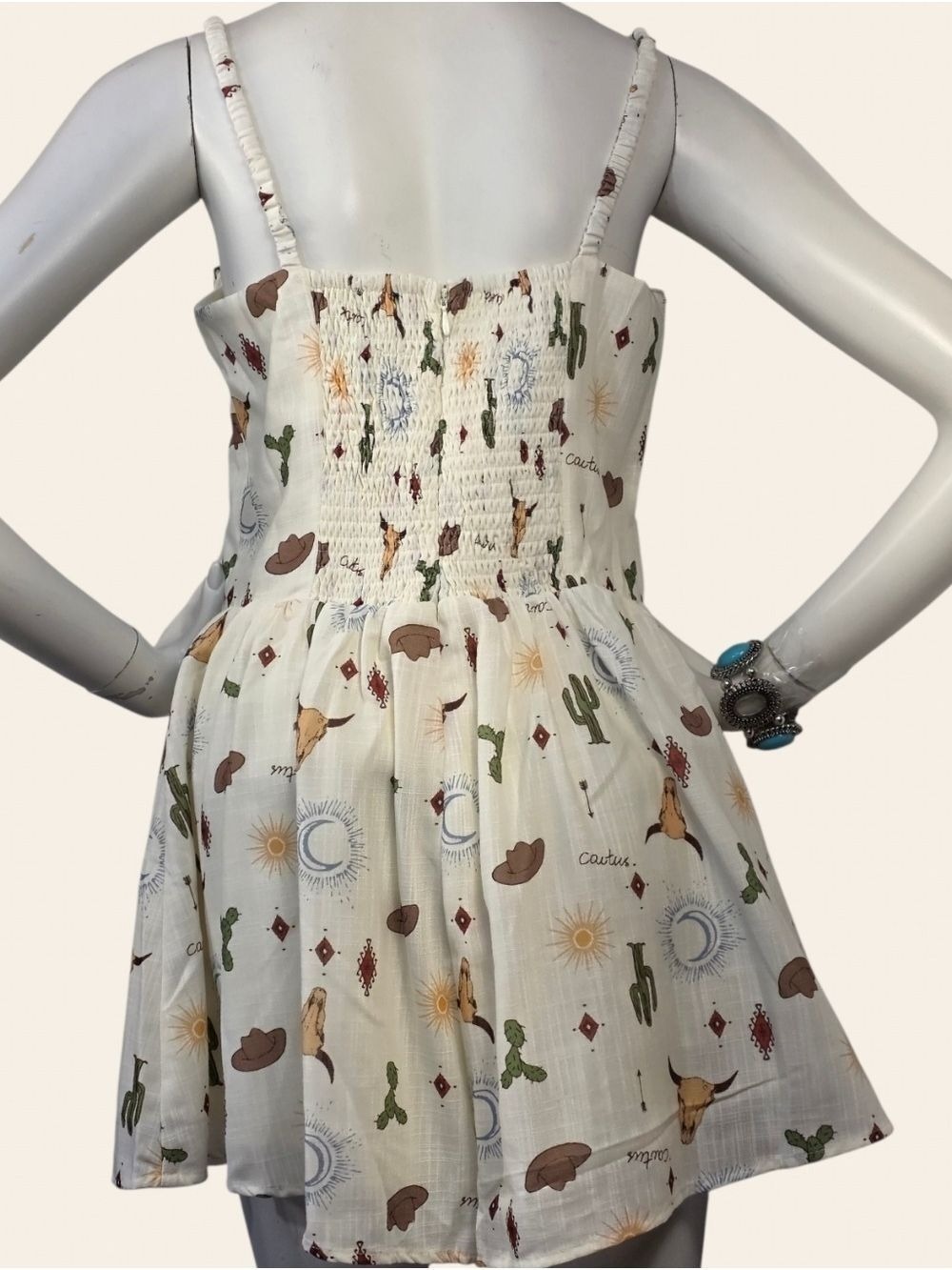 Western Desert Print Romper Lumiere NWT Medium Cactus Festival Stampede - Picture 5 of 11